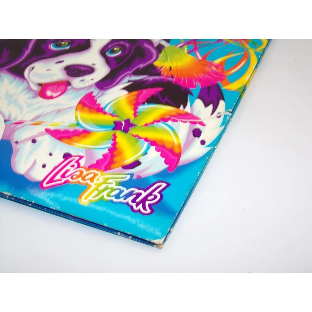 Vintage Lisa Frank Violet & Velvet Spaniel Dogs 2 Pocket Folder